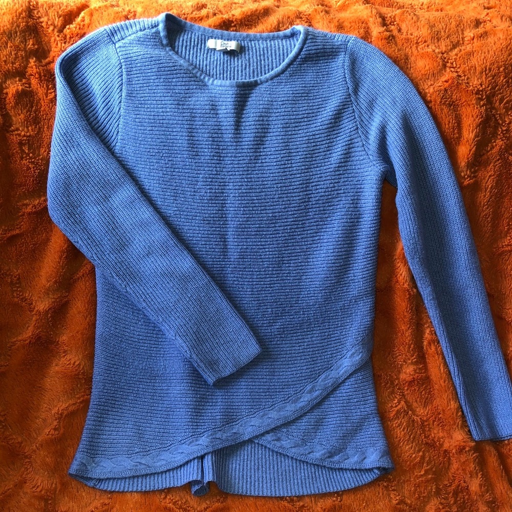 Soft layered blue sweater